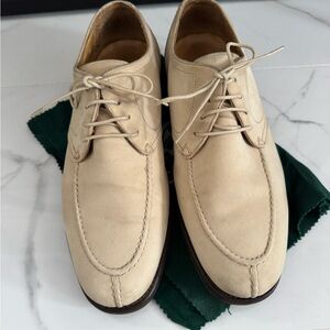 Classic Cream Leather Men's Derbys